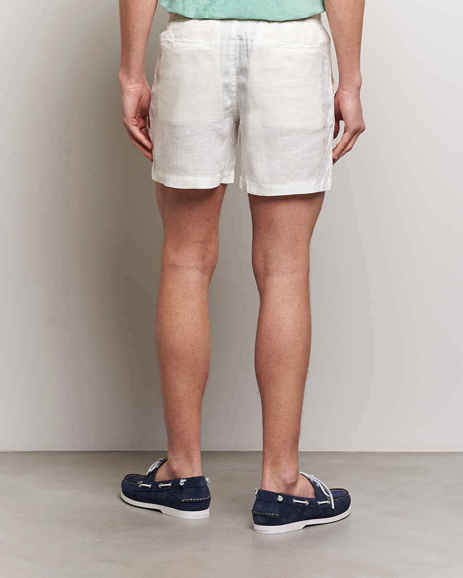 Homme | Shorts | Polo Ralph Lauren | Prepster Linen Drawstring Shorts Deckwash White
