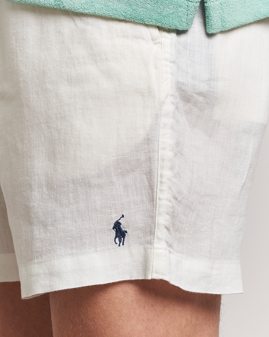 Homme | Shorts | Polo Ralph Lauren | Prepster Linen Drawstring Shorts Deckwash White
