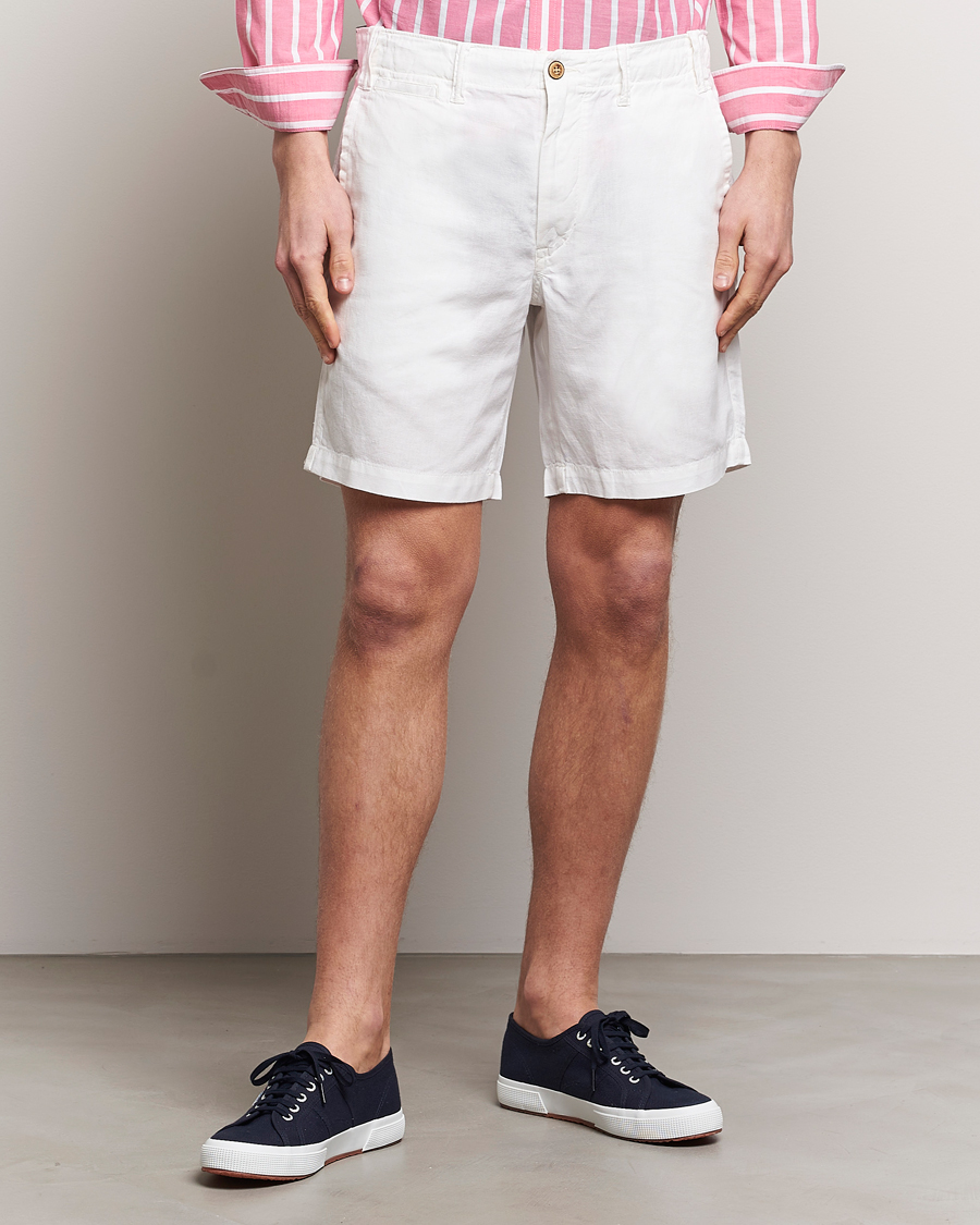 Homme |  | Polo Ralph Lauren | Cotton/Linen Shorts White