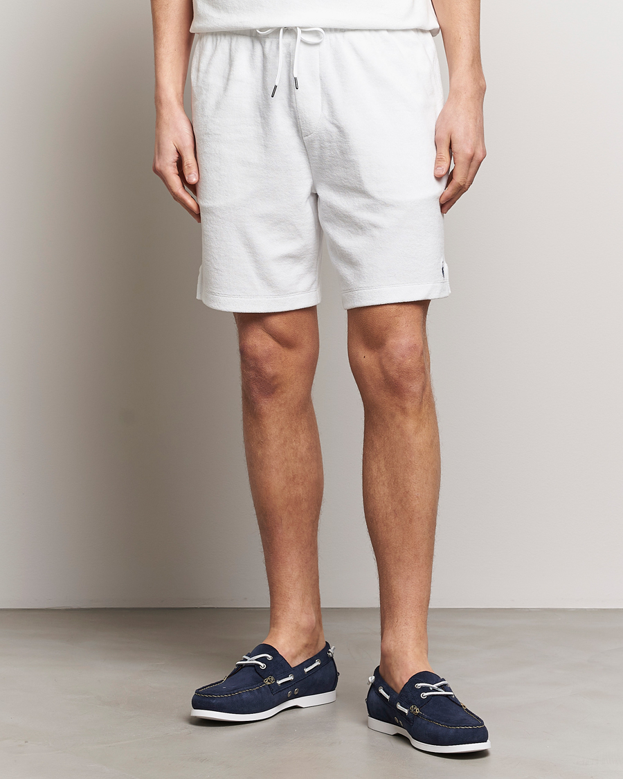 Homme |  | Polo Ralph Lauren | Cotton Terry Drawstring Shorts White