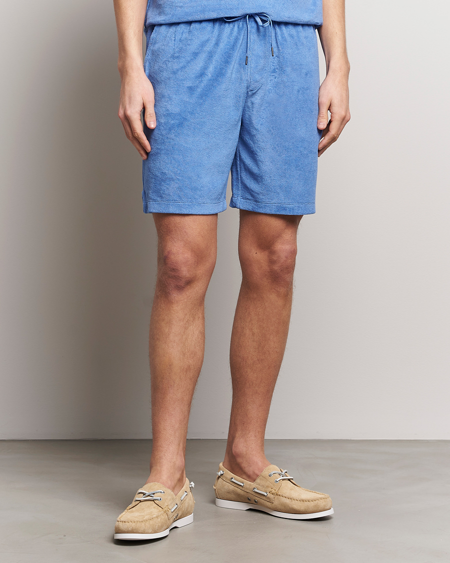 Homme | Shorts | Polo Ralph Lauren | Cotton Terry Drawstring Shorts Harbor Island Blue