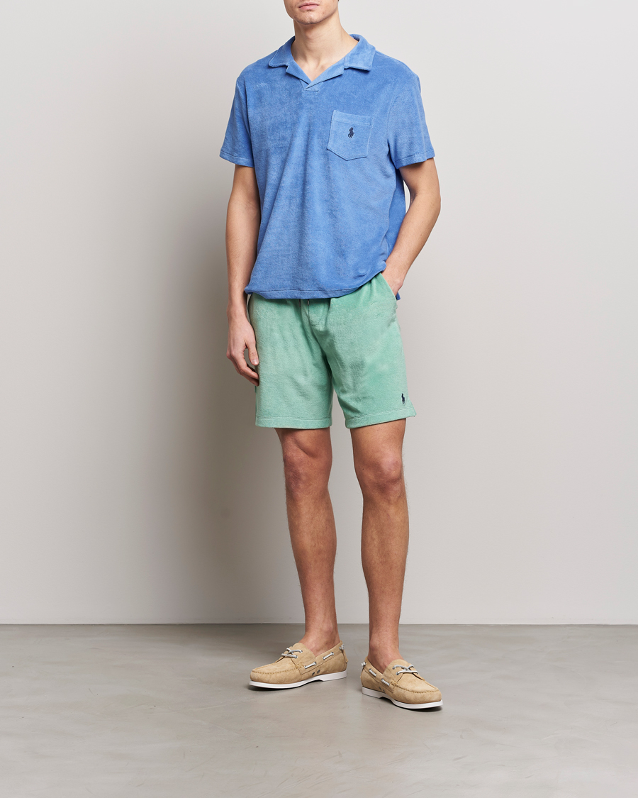 Homme | Shorts | Polo Ralph Lauren | Cotton Terry Drawstring Shorts Celadon