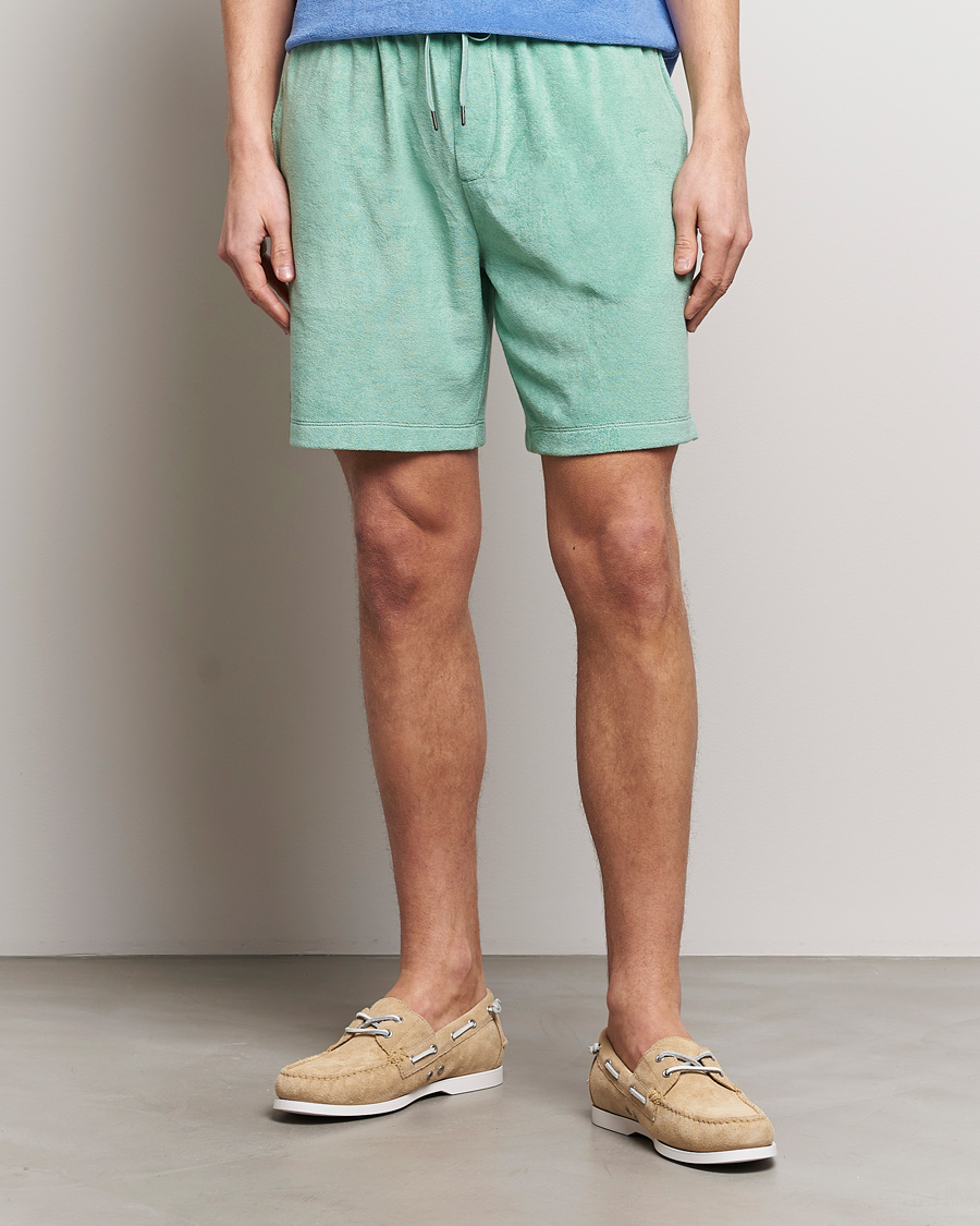 Homme | Shorts | Polo Ralph Lauren | Cotton Terry Drawstring Shorts Celadon