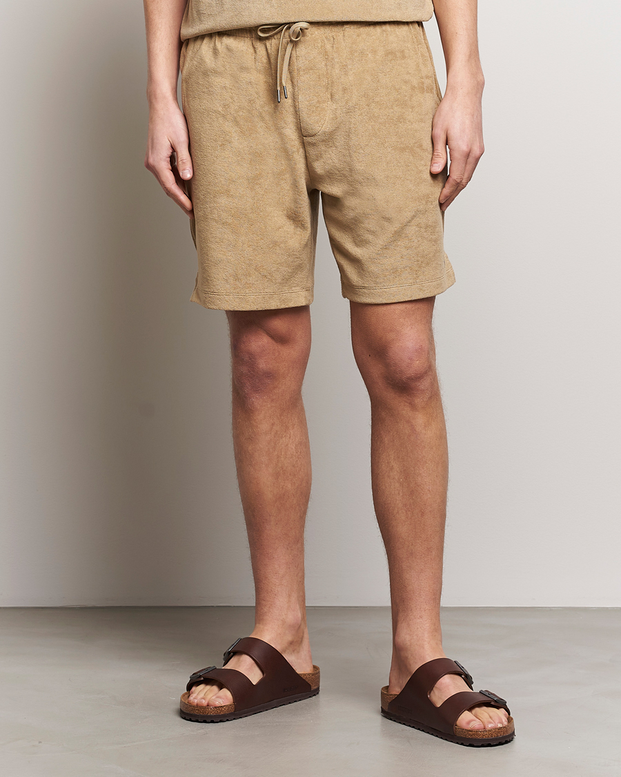 Homme |  | Polo Ralph Lauren | Cotton Terry Drawstring Shorts Coastal Beige