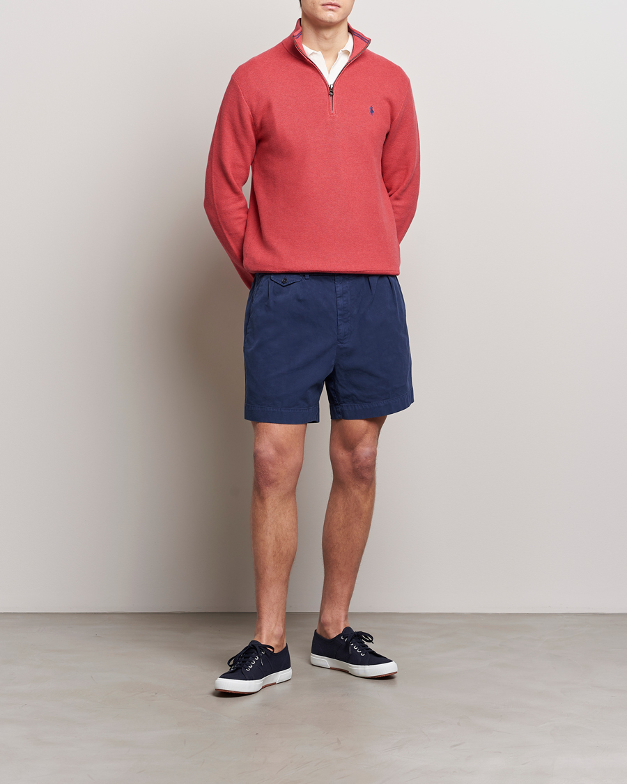 Homme | Shorts | Polo Ralph Lauren | Pleated Featherweight Twill Shorts Newport Navy