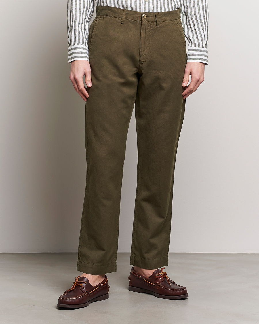 Homme |  | Polo Ralph Lauren | Cotton/Linen Bedford Chinos Canopy Olive