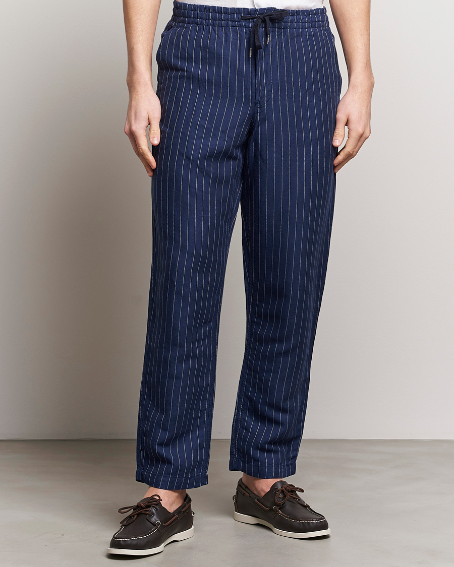 Homme | Pantalons À Cordon | Polo Ralph Lauren | Prepster V2 Linen Trousers Navy