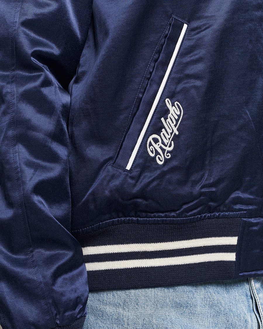 Homme | Manteaux Et Vestes | Polo Ralph Lauren | Varsity Bomber Satin Jacket Aviator Navy
