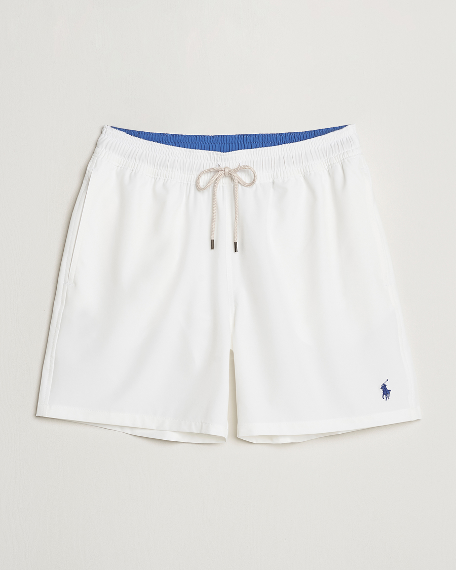 Homme | Maillots De Bain | Polo Ralph Lauren | Recycled Traveler Boxer Swimshorts White/Liberty