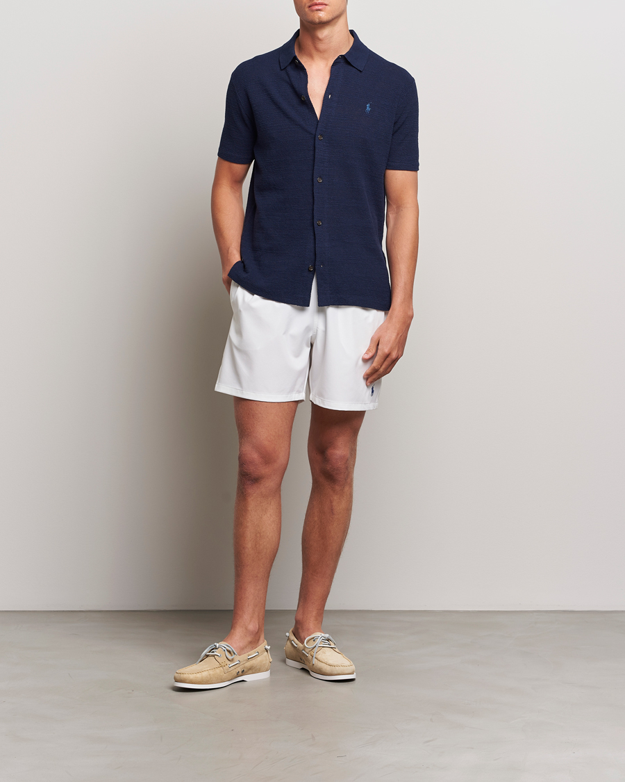 Homme | Maillots De Bain | Polo Ralph Lauren | Recycled Traveler Boxer Swimshorts White/Liberty