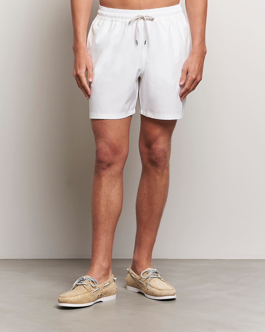 Homme | Maillots De Bain | Polo Ralph Lauren | Recycled Traveler Boxer Swimshorts White/Liberty