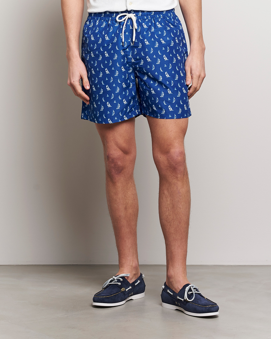 Homme | Maillots De Bain | Polo Ralph Lauren | Recycled Traveler Printed Swimshorts Blue Sail