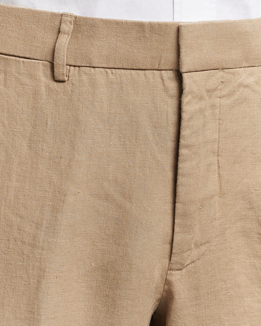 Homme | Pantalons | Polo Ralph Lauren | Linen Pleated Trousers Coastal Beige