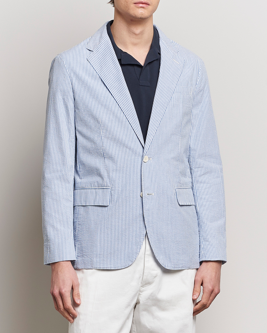 Homme | Blazers | Polo Ralph Lauren | Seersucker Sportcoat Bright Blue