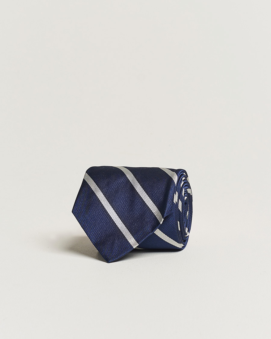 Homme | Polo Ralph Lauren Striped Tie Navy/White | Polo Ralph Lauren | Striped Tie Navy/White