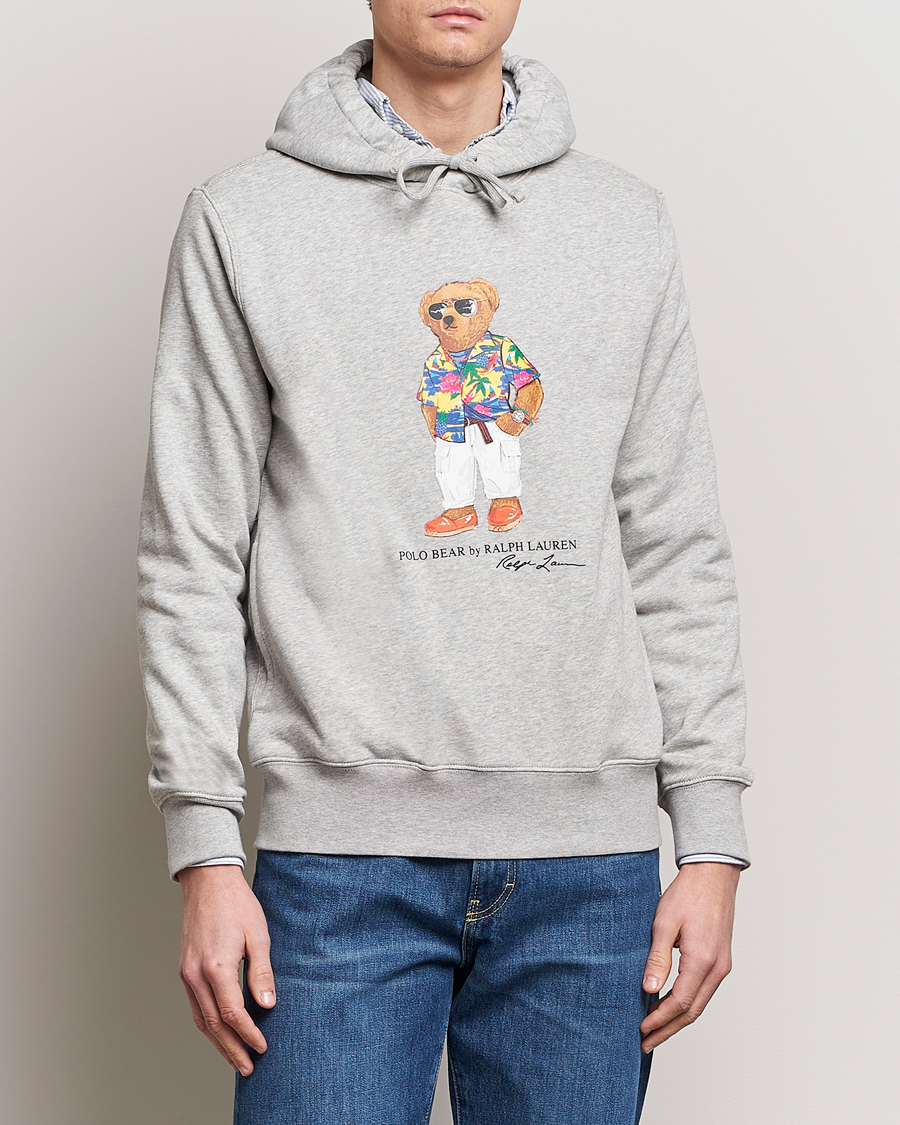 Homme | Soldes -20% | Polo Ralph Lauren | Printed Beach Bear Hoodie Andover Heather