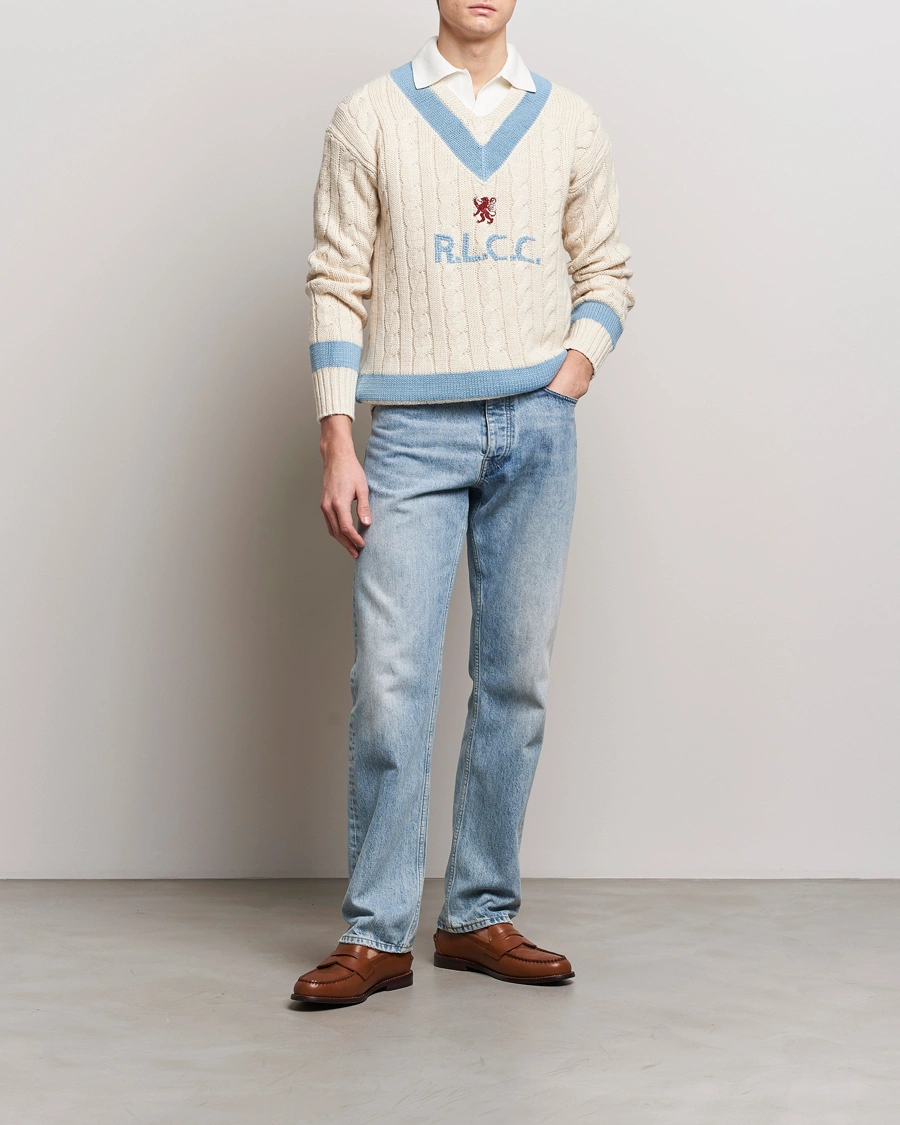 Homme | Pulls Et Tricots | Polo Ralph Lauren | Cotton/Cashmere Cricket Knitted Sweater Parchment Cream