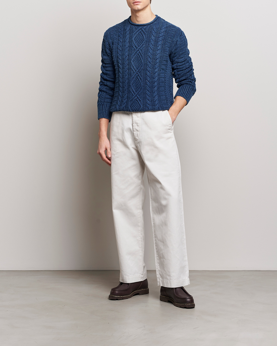 Homme | Pulls Et Tricots | Polo Ralph Lauren | Cotton Fisherman Sweater Indigo