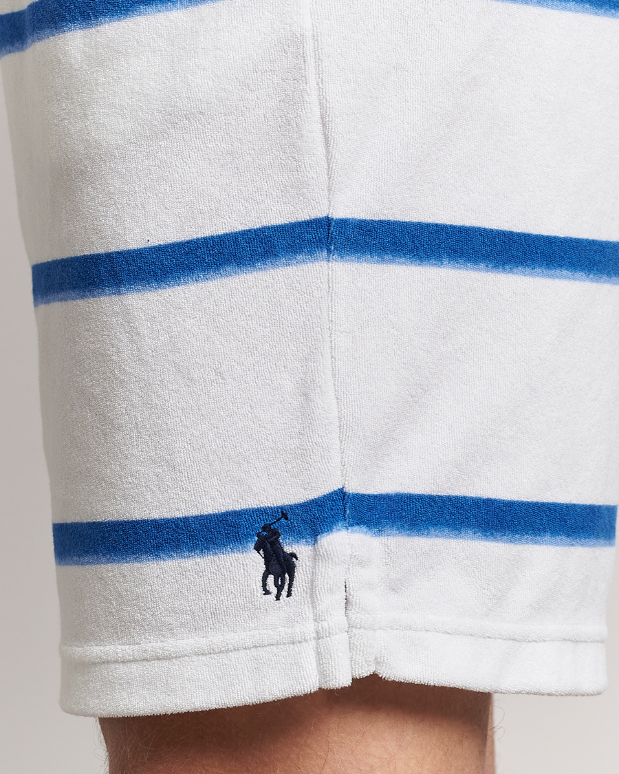Homme | Shorts | Polo Ralph Lauren | Cotton Terry Striped Drawstring Shorts Blue/White