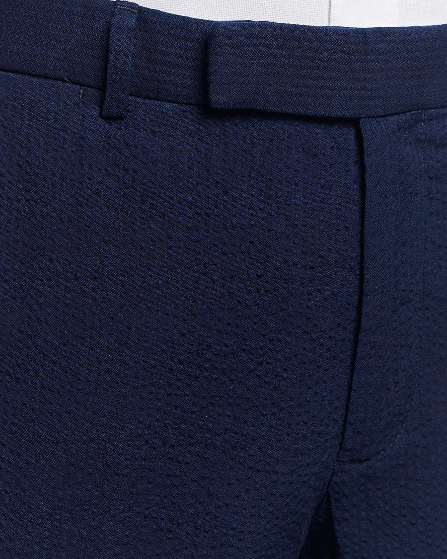 Homme | Pantalons | Polo Ralph Lauren | Pleated Seersucker Trousers Indigo