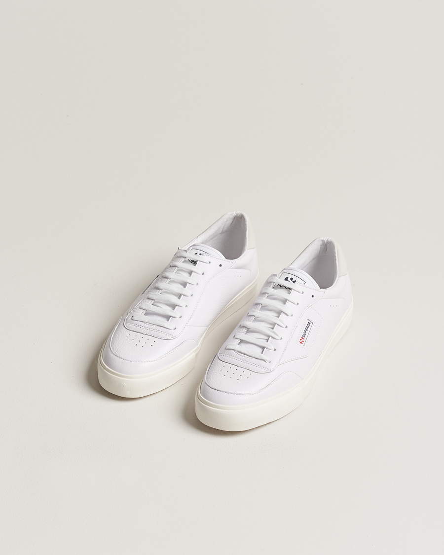 Homme | Baskets Blanches | Superga | 3843 Leather Sneaker White