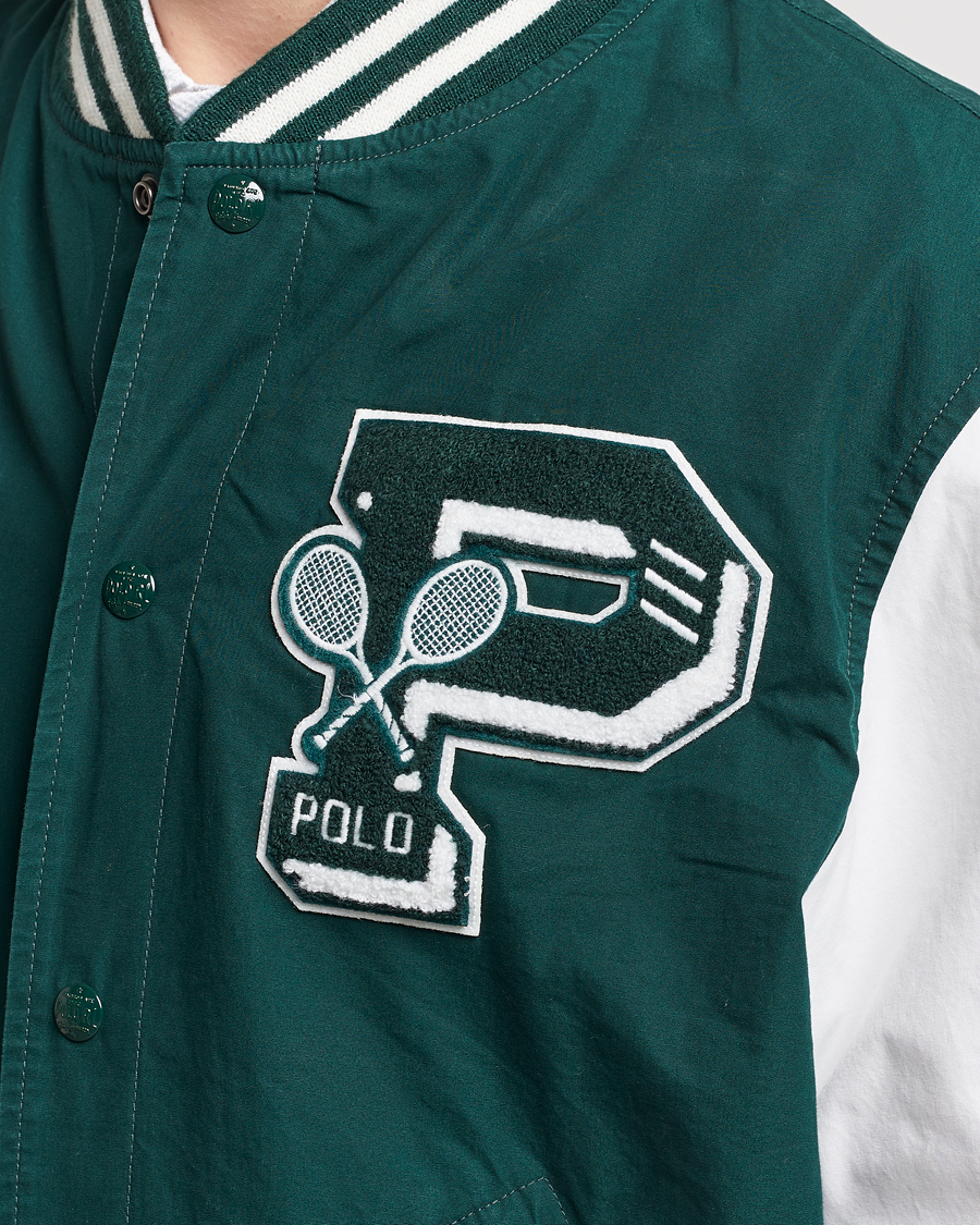Homme | Manteaux Et Vestes | Polo Ralph Lauren | Wimbledon Bomber Jacket White/Moss Agate