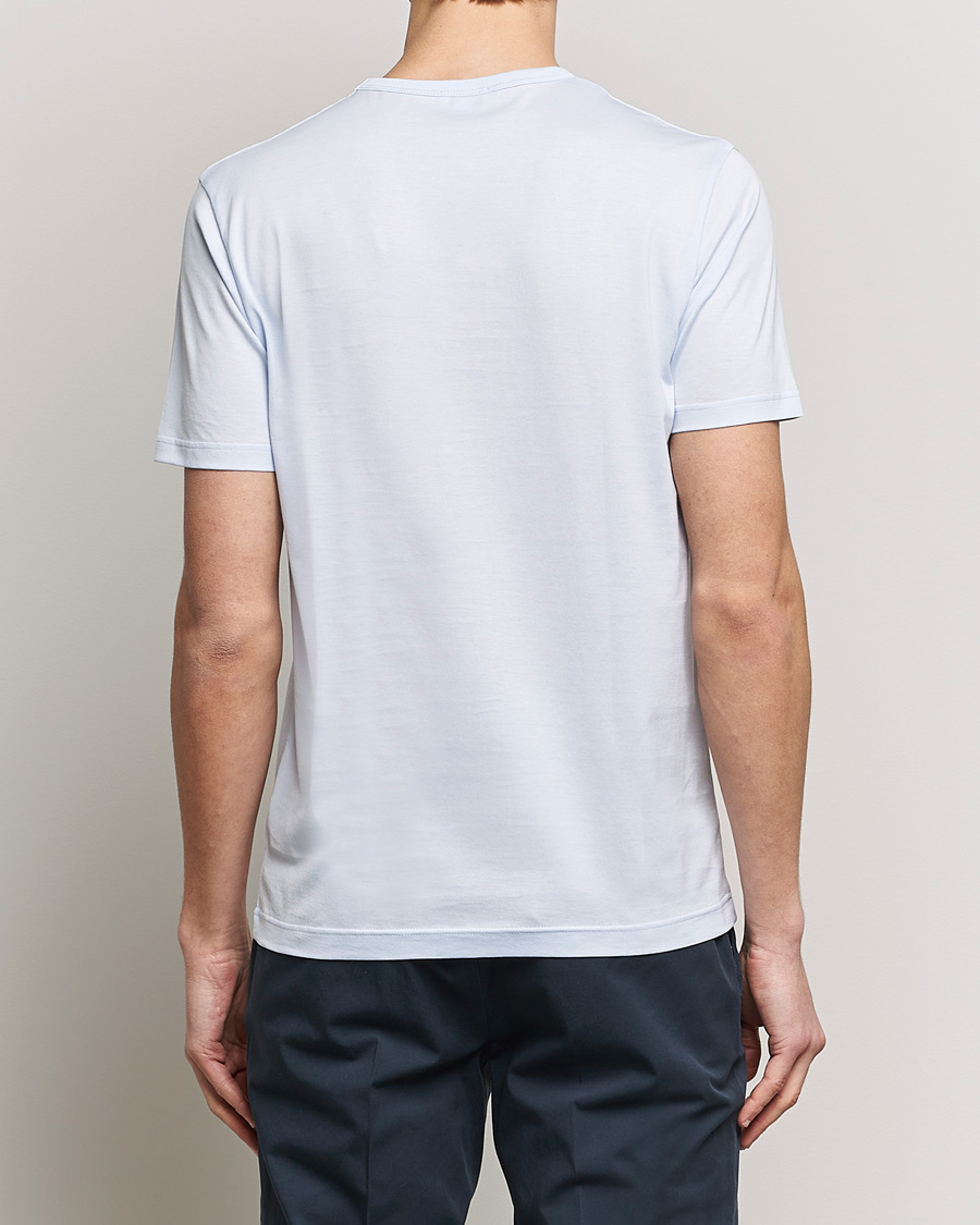 Homme | T-shirts | Sunspel | Crew Neck Cotton Tee Light Blue