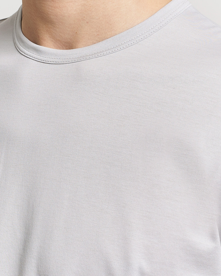 Homme | T-shirts | Sunspel | Crew Neck Cotton Tee Smoke