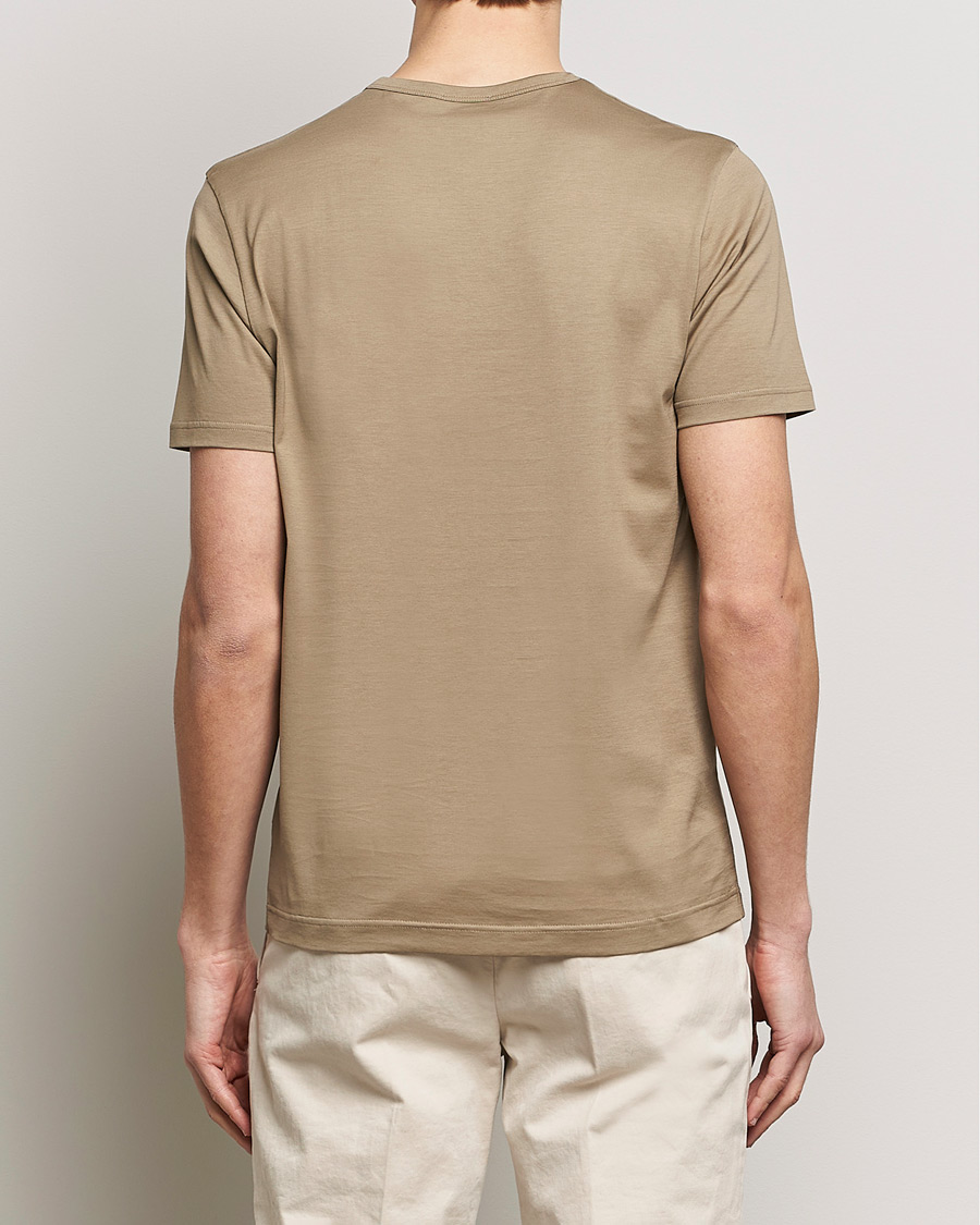 Homme | T-shirts | Sunspel | Crew Neck Cotton Tee Dark Stone