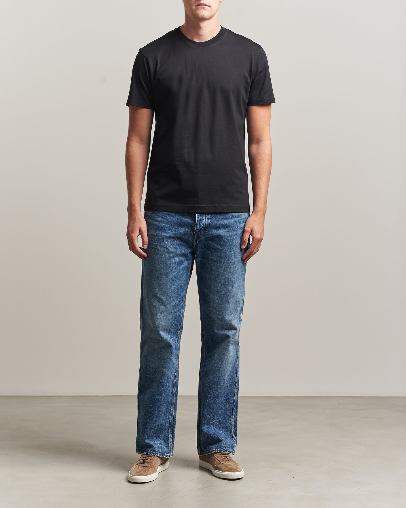 Homme | T-shirts | Sunspel | Riviera Midweight T-Shirt Black