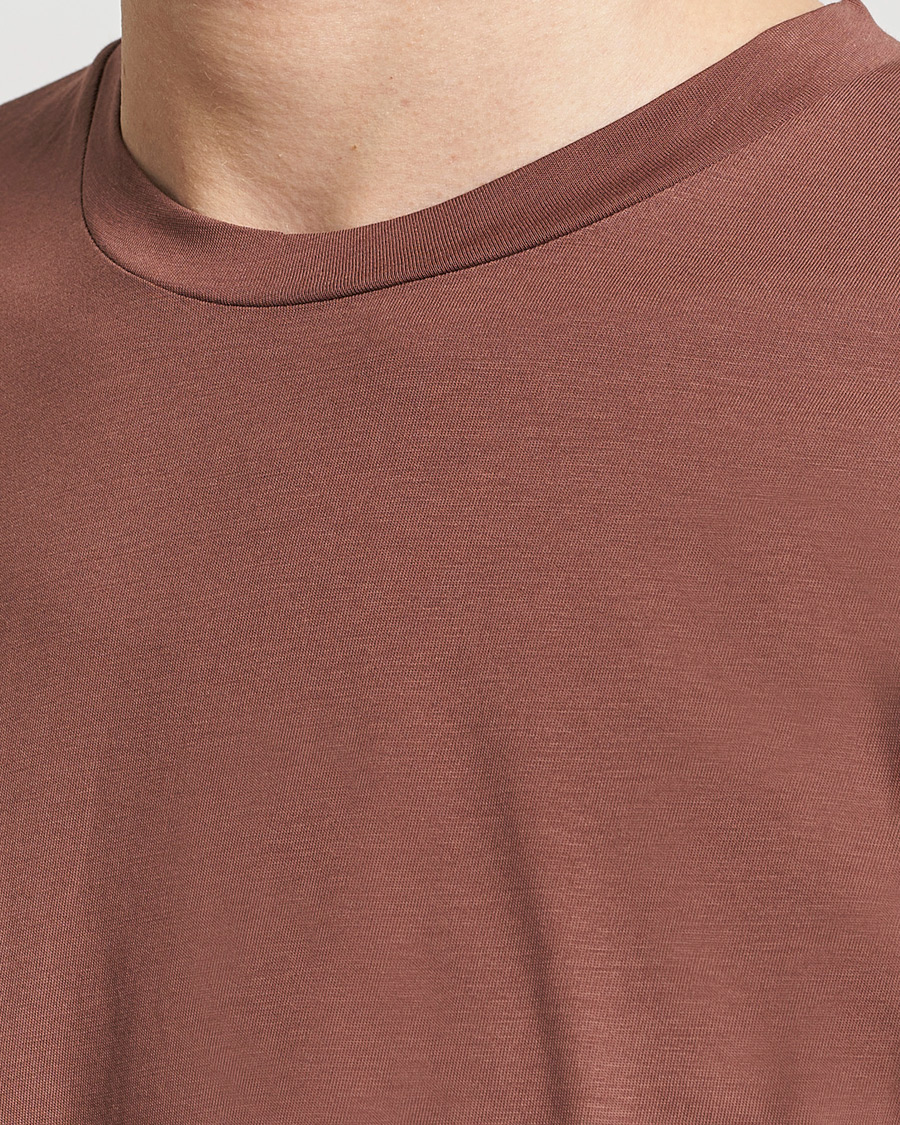 Homme | T-shirts | Sunspel | Riviera Midweight Tee Brown