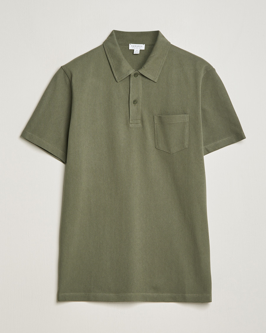 Homme | Polos | Sunspel | Riviera Polo Shirt Khaki