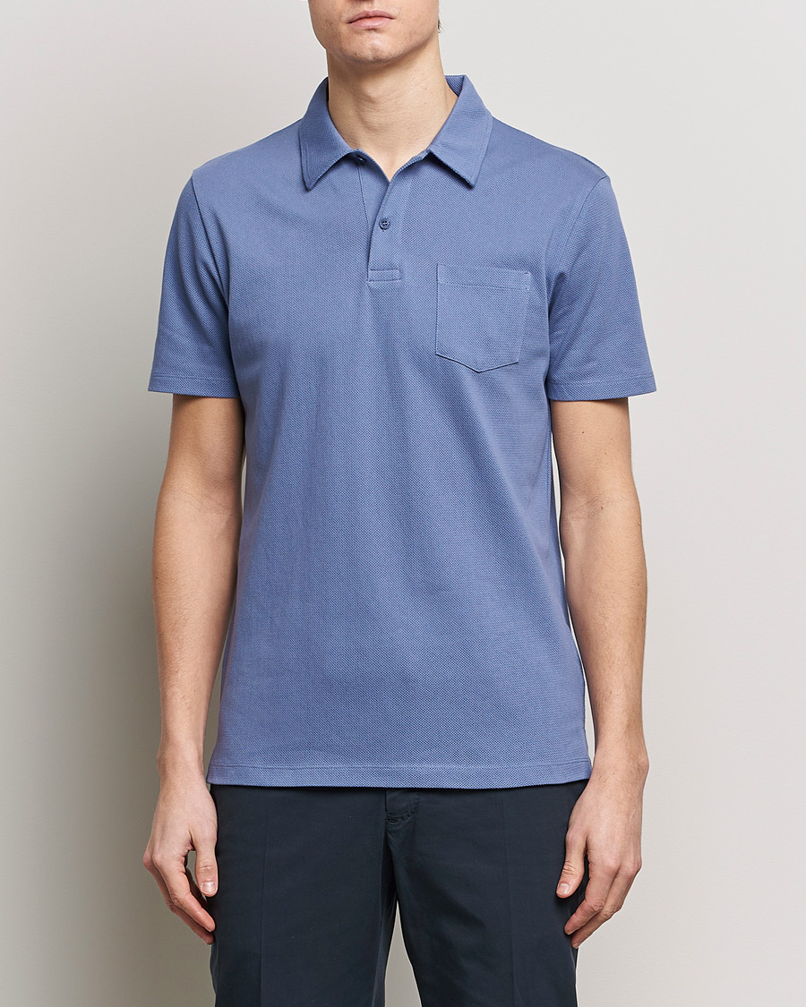 Homme | Polos | Sunspel | Riviera Polo Shirt Grape