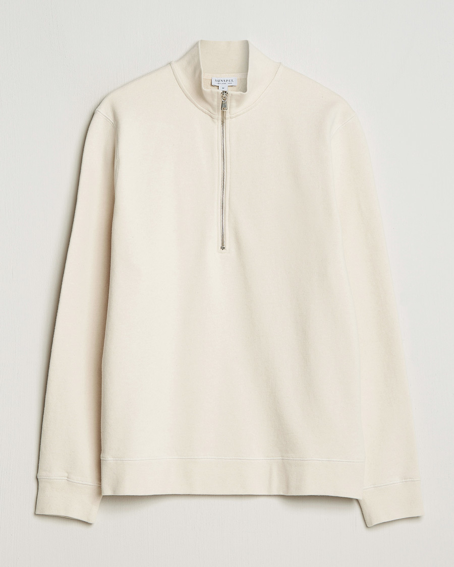 Homme | Pulls Et Tricots | Sunspel | Loopback Half Zip Sweatshirt Undyed