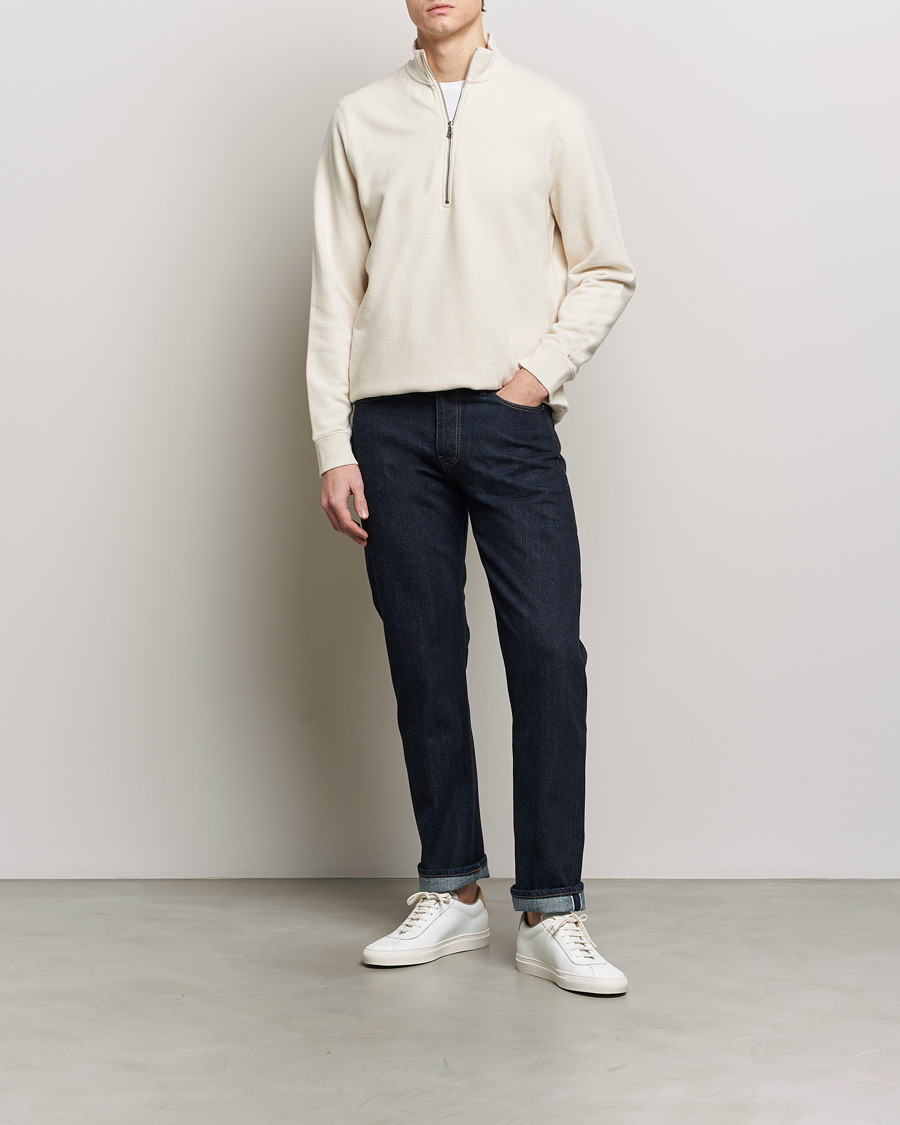 Homme | Pulls Et Tricots | Sunspel | Loopback Half Zip Sweatshirt Undyed