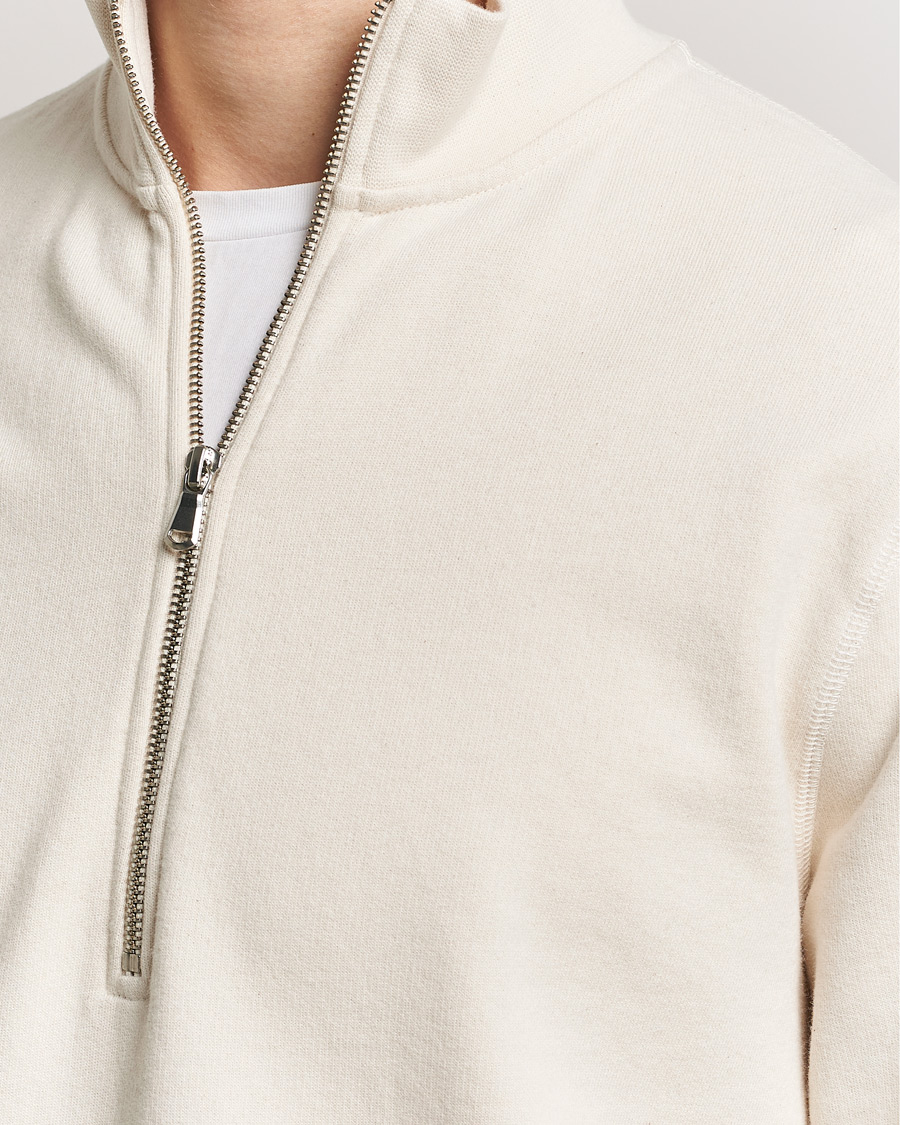 Homme | Pulls Et Tricots | Sunspel | Loopback Half Zip Sweatshirt Undyed
