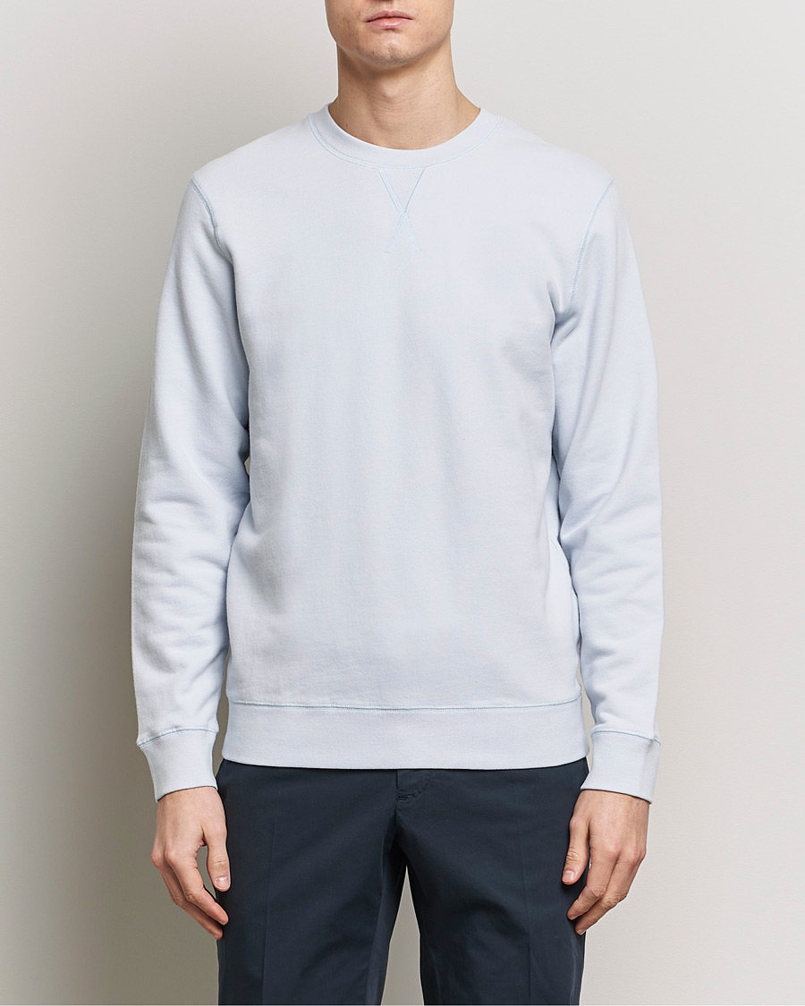 Homme | Pulls Et Tricots | Sunspel | Loopback Sweatshirt Light Blue