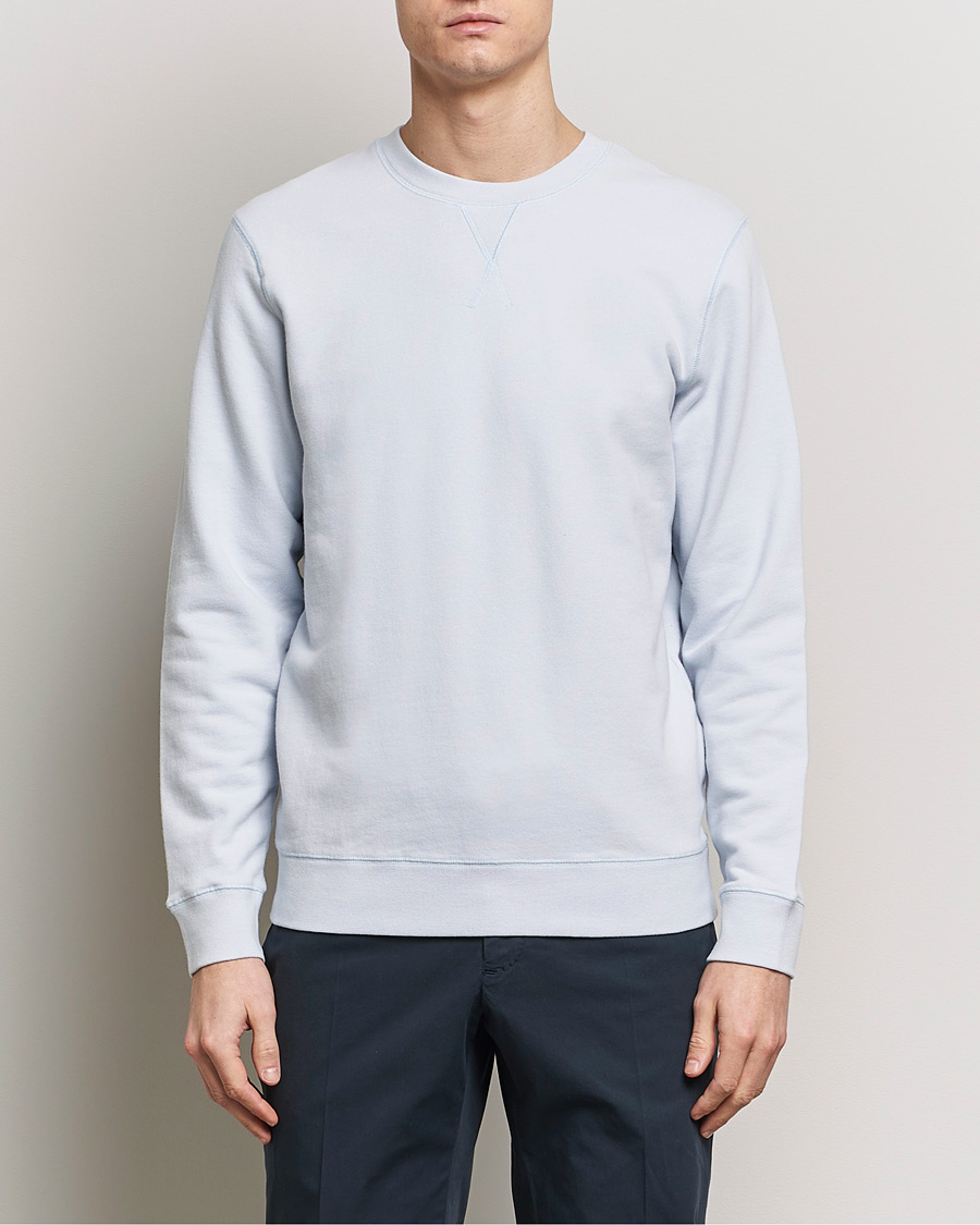 Homme | Pulls Et Tricots | Sunspel | Loopback Sweatshirt Light Blue