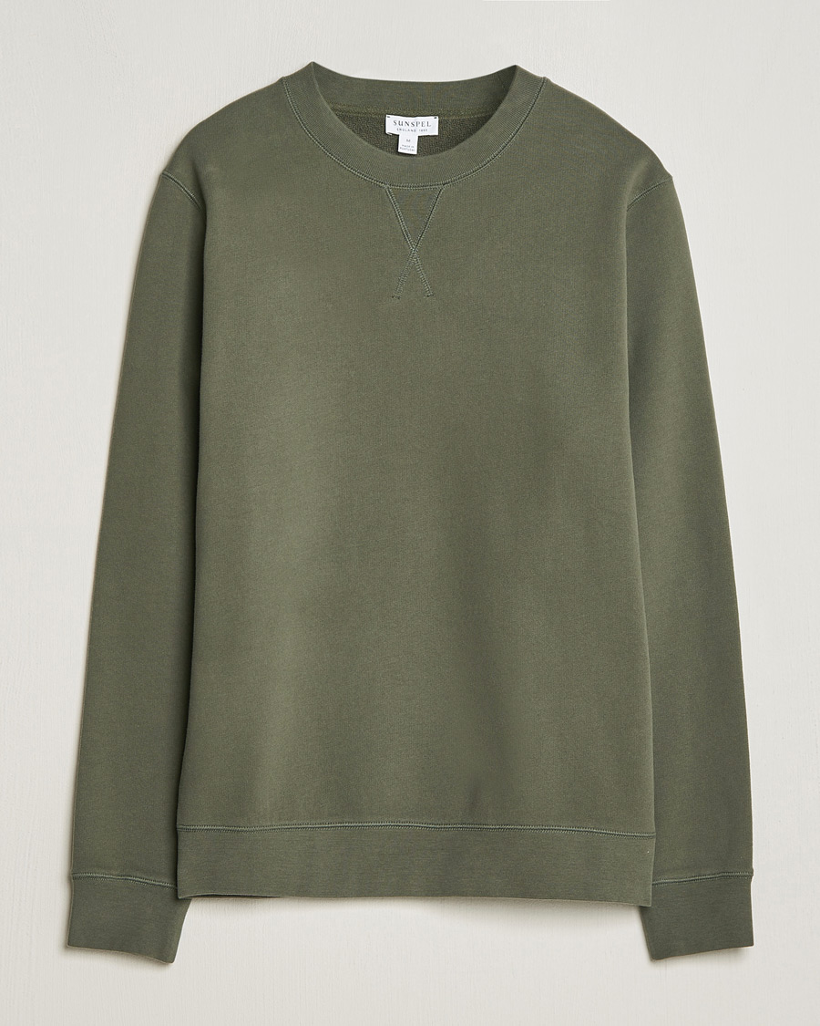 Homme | Pulls Et Tricots | Sunspel | Loopback Sweatshirt Khaki