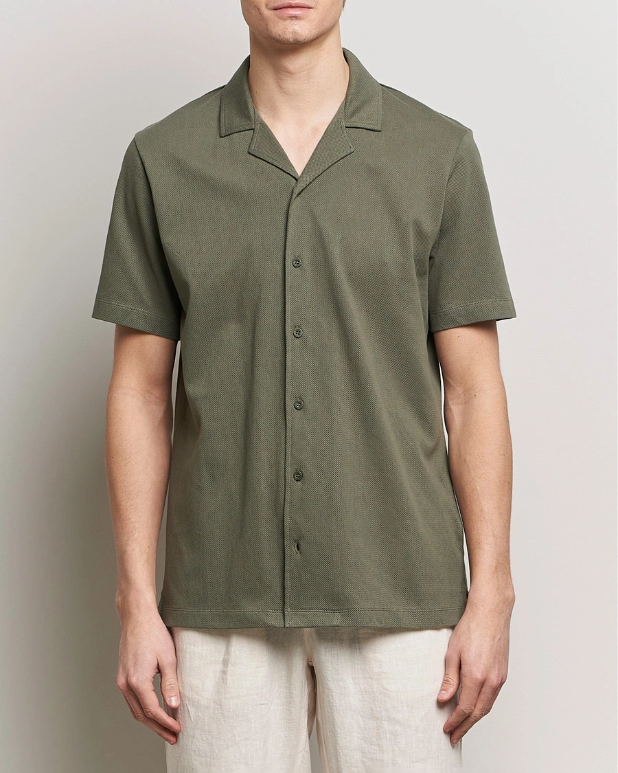 Homme | Chemises À Manches Courtes | Sunspel | Riviera Resort Shirt Khaki