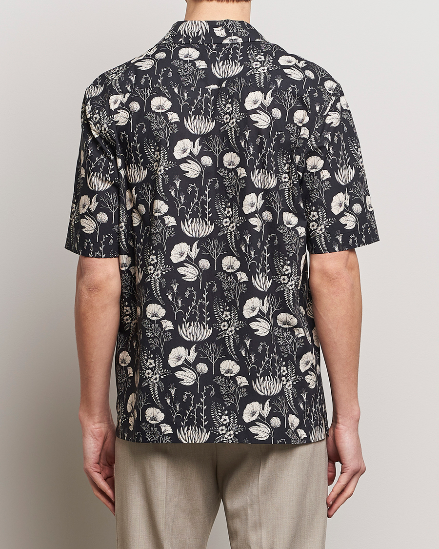 Homme | Chemises | Sunspel | Katie Scott Short Sleeve Printed Resort Shirt Black