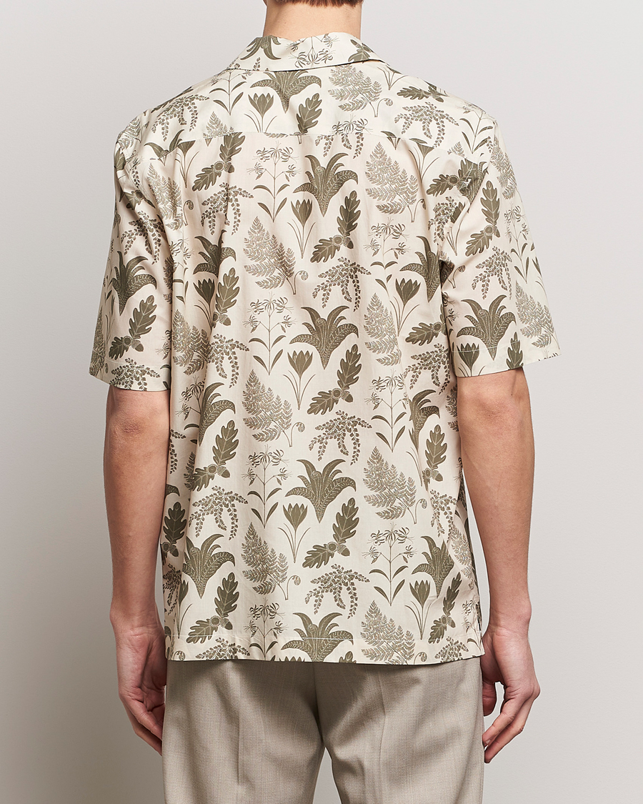 Homme | Chemises | Sunspel | Katie Scott Short Sleeve Printed Resort Shirt Ecru