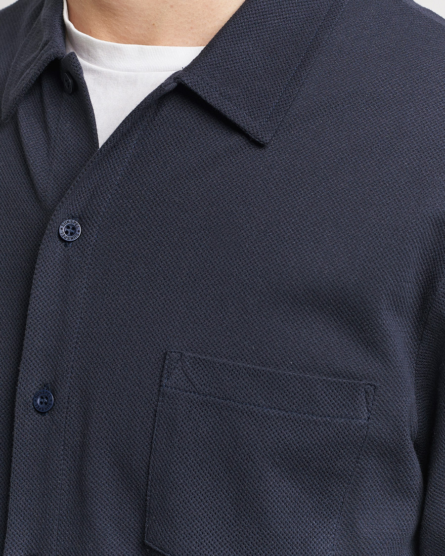 Homme | Chemises | Sunspel | Riviera Long Sleeve Shirt Navy