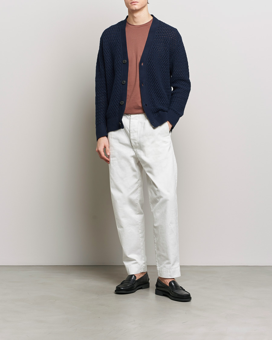 Homme | Pulls Et Tricots | Sunspel | Chunky Knit Cotton Cardigan Navy