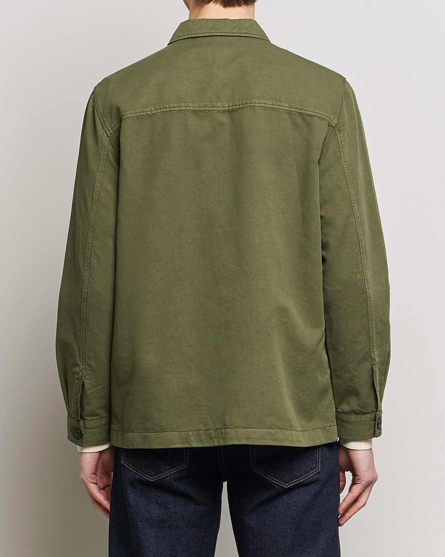Homme | Chemises | Sunspel | Twin Pocket Cotton/Linen Jacket Khaki