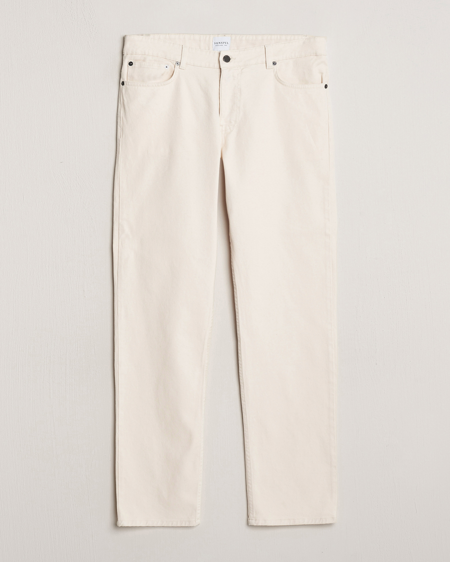 Homme | Pantalons | Sunspel | Five Pocket Cotton Twill Trousers Undyed