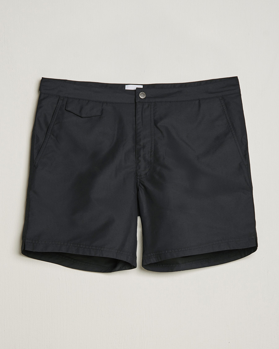 Homme | Maillots De Bain | Sunspel | Recycled Seaqual Tailored Swim Shorts Black