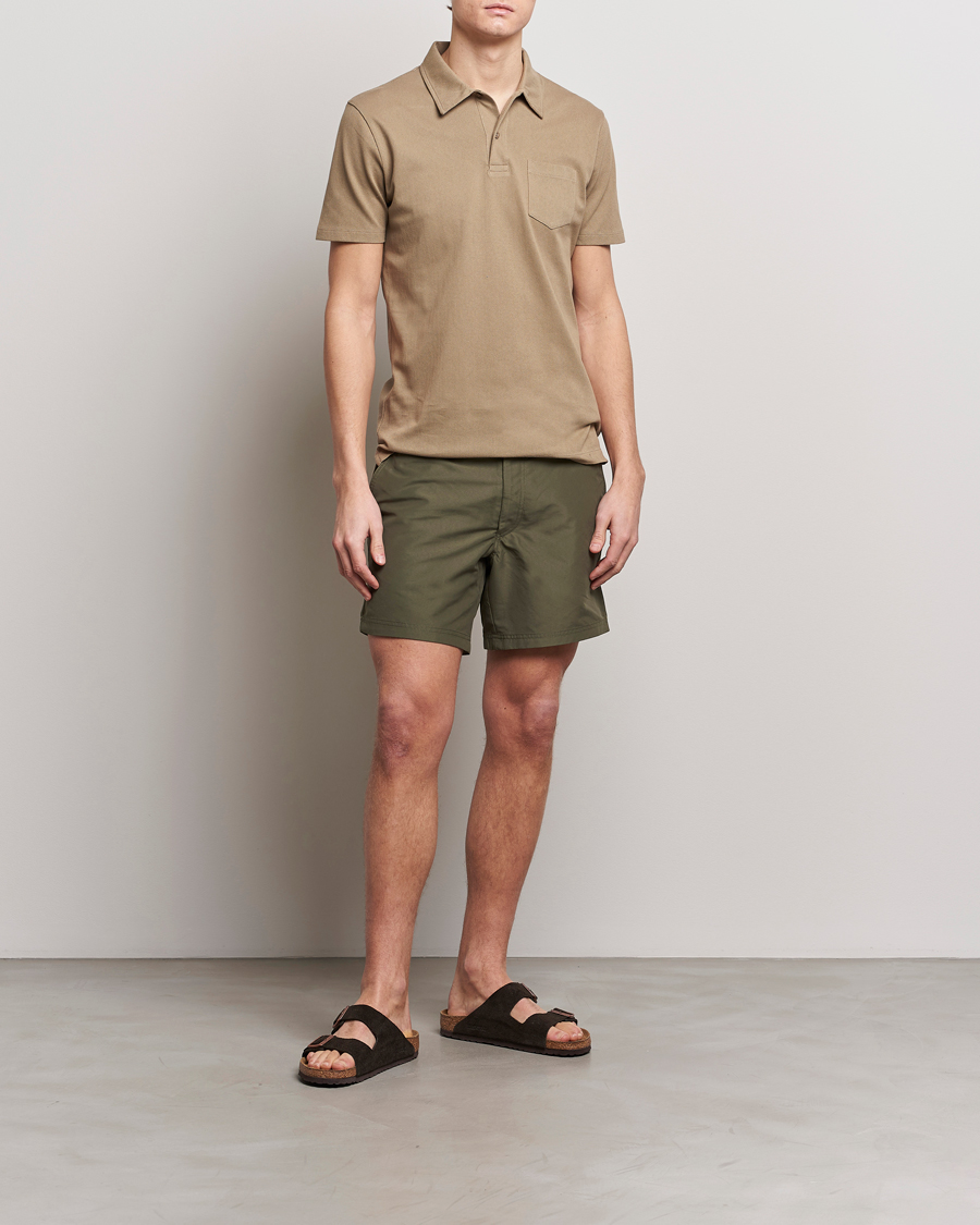 Homme | Maillots De Bain | Sunspel | Recycled Seaqual Tailored Swim Shorts Hunter Green