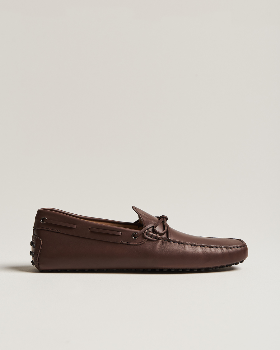 Homme | Tod's Lacetto Gommino Carshoe Dark Brown Calf | Tod's | Lacetto Gommino Carshoe Dark Brown Calf