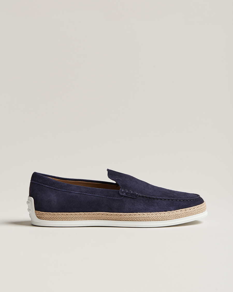 Homme | Tod's Raffia Loafer Navy Suede | Tod's | Raffia Loafer Navy Suede
